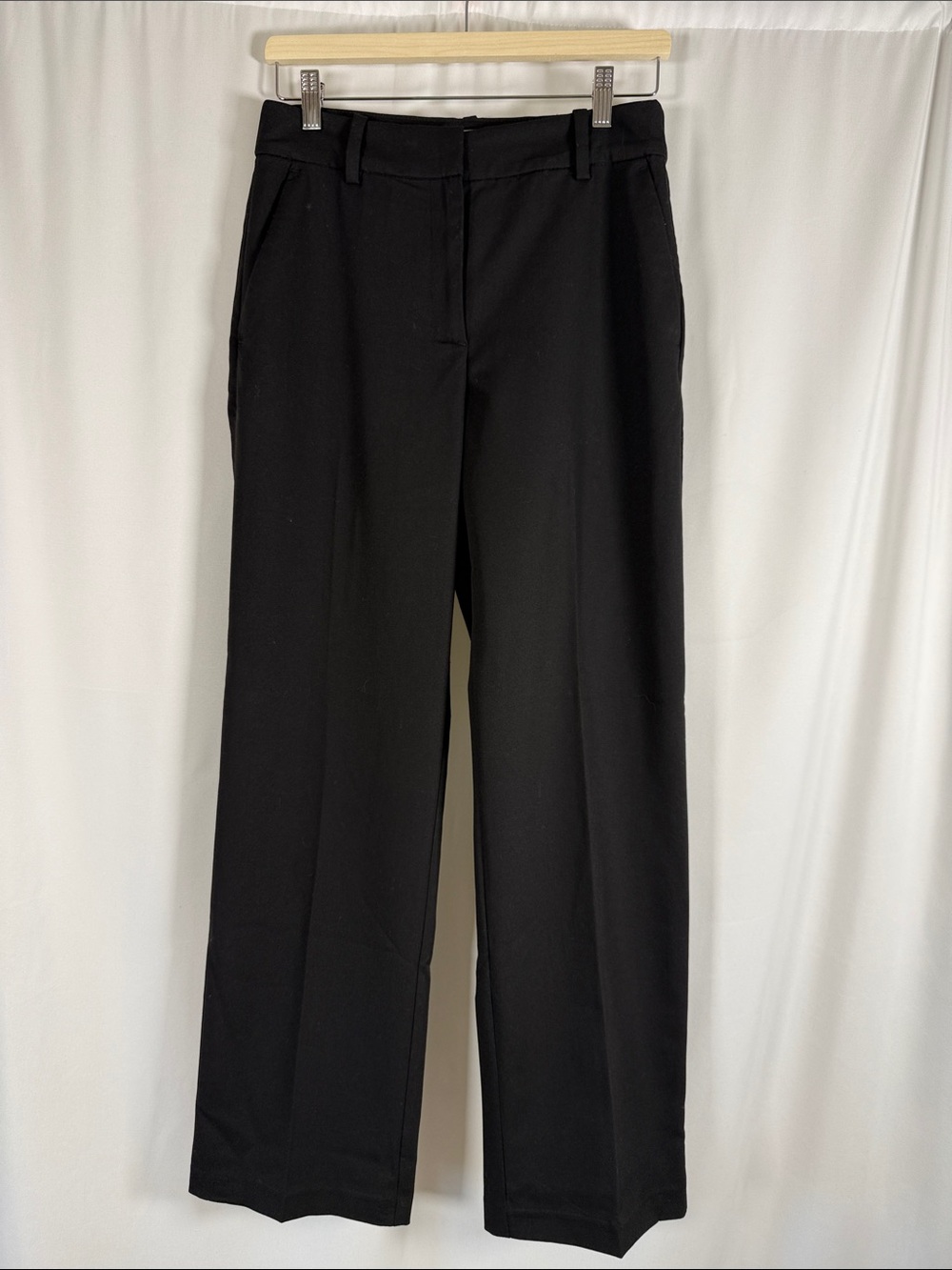H&M Black Straight-Leg Work Trousers